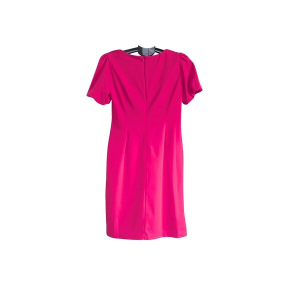 Shelby & Palmer Hot Pink Ruched Sheath Dress – Size 8 NWT – Holiday Party Ready - Picture 3 of 7